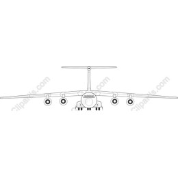 Front View Aircraft Drawing