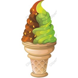 Decadent Chocolate & Matcha Swirl Ice Cream Cone