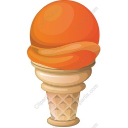 Luscious Orange Ice Cream Cone