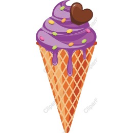 Purple Ice Cream Cone