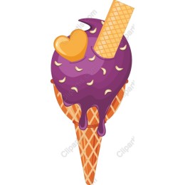 Vibrant Purple Ice Cream Delight