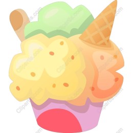 Vibrant Ice Cream Sundae