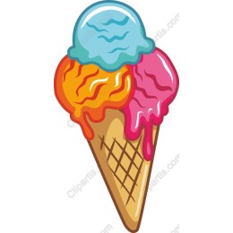Colorful Ice Cream Cone