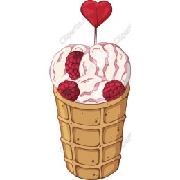 Raspberry Swirl Ice Cream Cone