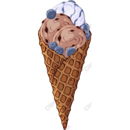 Chocolate Ice Cream Cone
