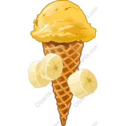 Banana Ice Cream Cone