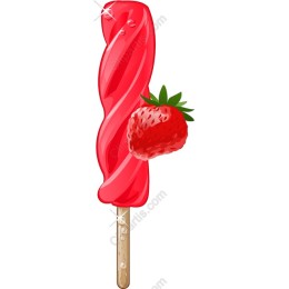 Strawberry Twisted Ice Pop