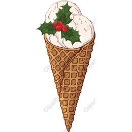 Holly Jolly Ice Cream Cone
