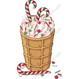 Festive Ice Cream Cone