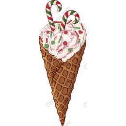 Festive Ice Cream Cone