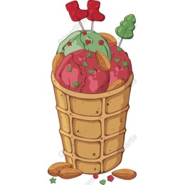 Festive Ice Cream Cone