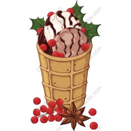 Festive Ice Cream Cone