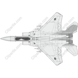 Fighter Jet - Top-Down Military Aircraft