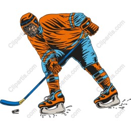Vibrant Hockey Player