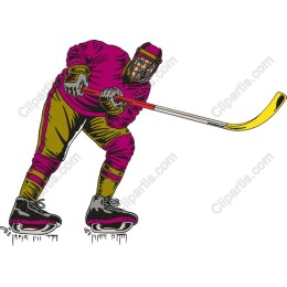 Dynamic Vintage Hockey Player