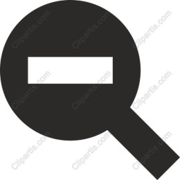Minimalist Magnifying Glass with Subtraction Sign