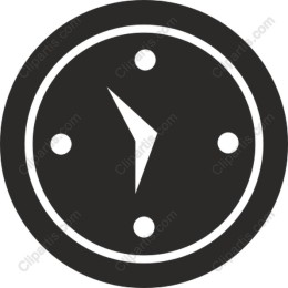 Elegant Black and White Clock Icon