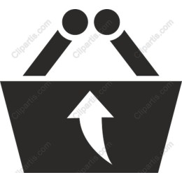 Stylish Shopping Basket with Upward Arrow