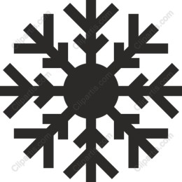 Elegant Black Snowflake