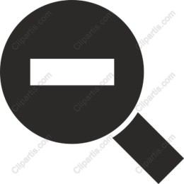 Minimalist Magnifying Glass with Minus Sign Icon