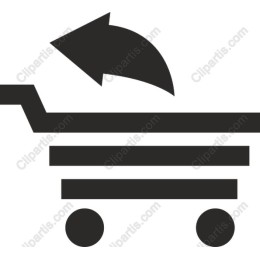 Modern Shopping Cart Icon with Arrow