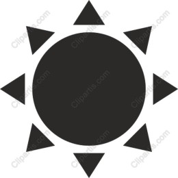 Sun - Minimalist Black
