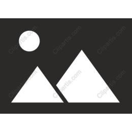Minimalist Mountain and Sun