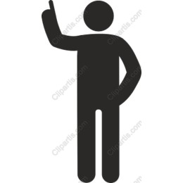 Figure with Raised Hand