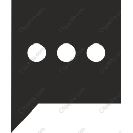 Minimalist Speech Bubble with Three Dots