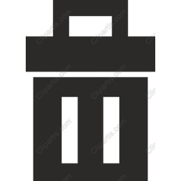Modern Trash Can Icon