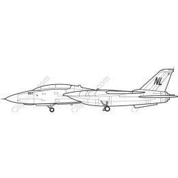 Fighter Jet Line Art
