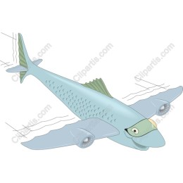 Whimsical Flying Fish