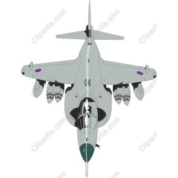 Military Fighter Jet - Overhead View
