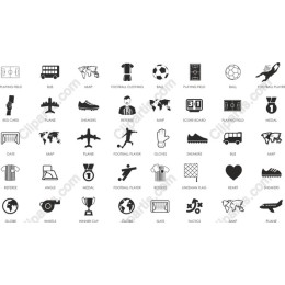 Football & Travel Icon Set