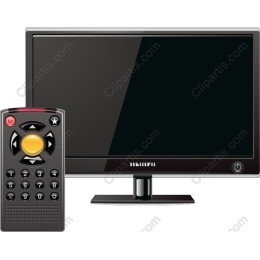 Modern Television with Remote Control