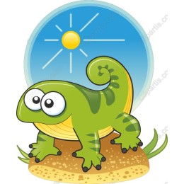 Playful Cartoon Lizard
