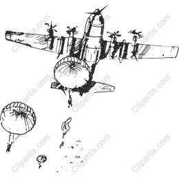 Parachuting Military Aircraft