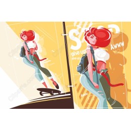Dynamic Urban Skateboarder