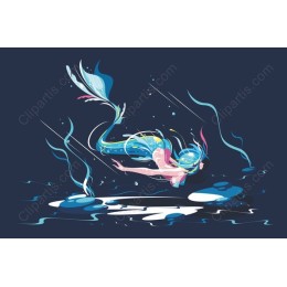 Mermaid Underwater Elegance