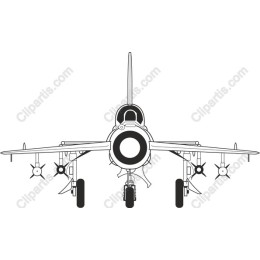 Fighter Jet Front View