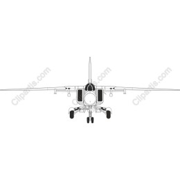 Military Aircraft Front View