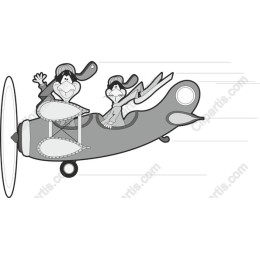 Jovial Pilots Vintage Airplane