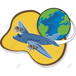 Airplane with Globe