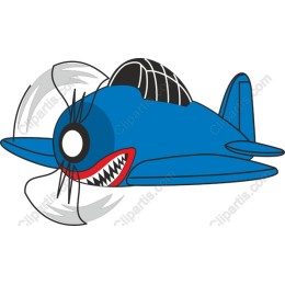Cartoon Shark Plane