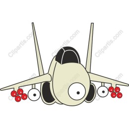 Playful Cartoon Fighter Jet
