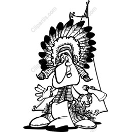 Whimsical Native American Character