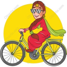 Charming Bicycle Rider