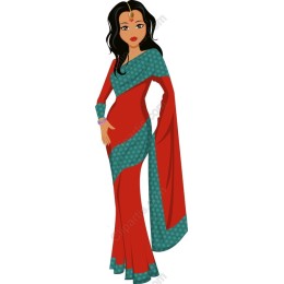 Elegant Woman in Traditional Saree