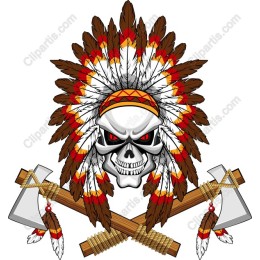 Fierce Skull Native American Headdress