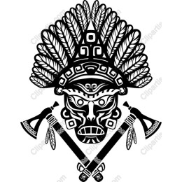 Tribal Warrior with Feathered Headdress